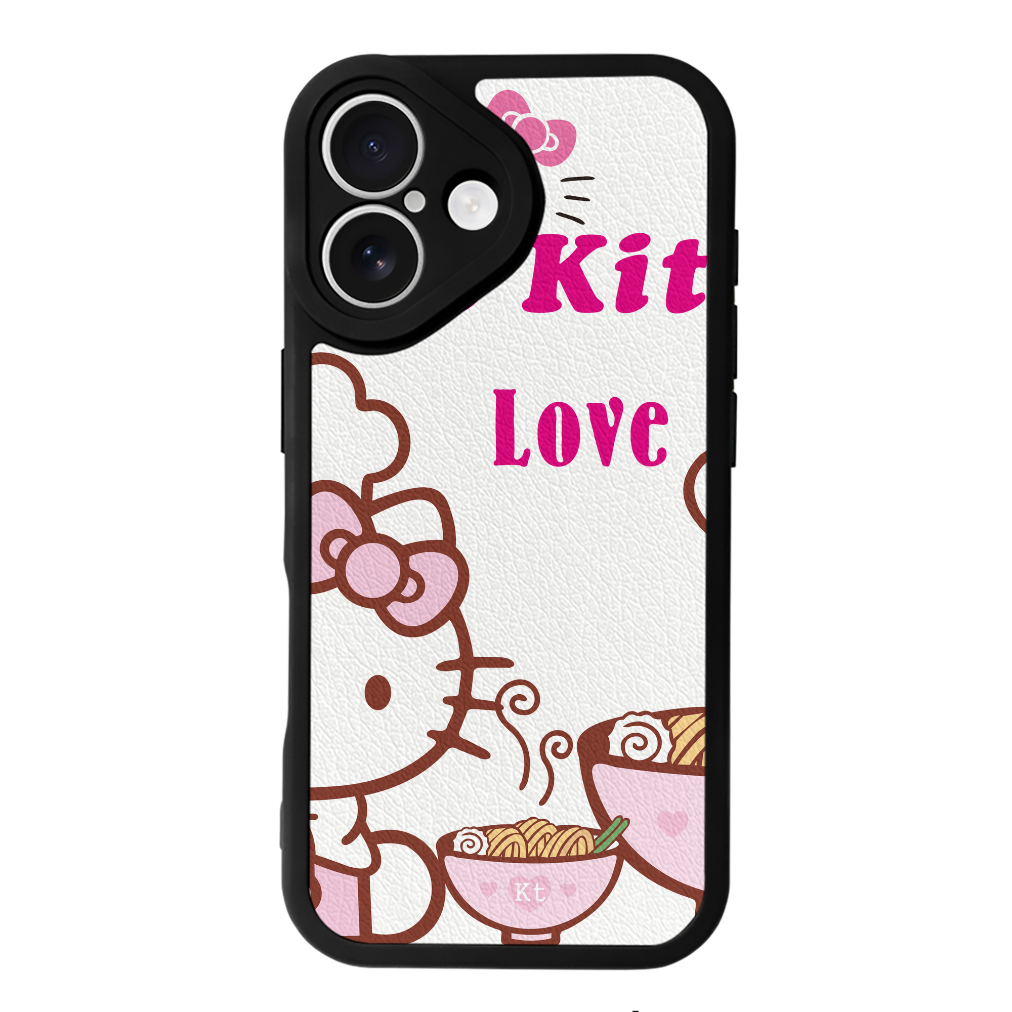 （画像用） Hello Kitty ハローキティ 【iPhone 16シリーズ対応】シリコンスマホケース（レザー調） 材質：シリコン